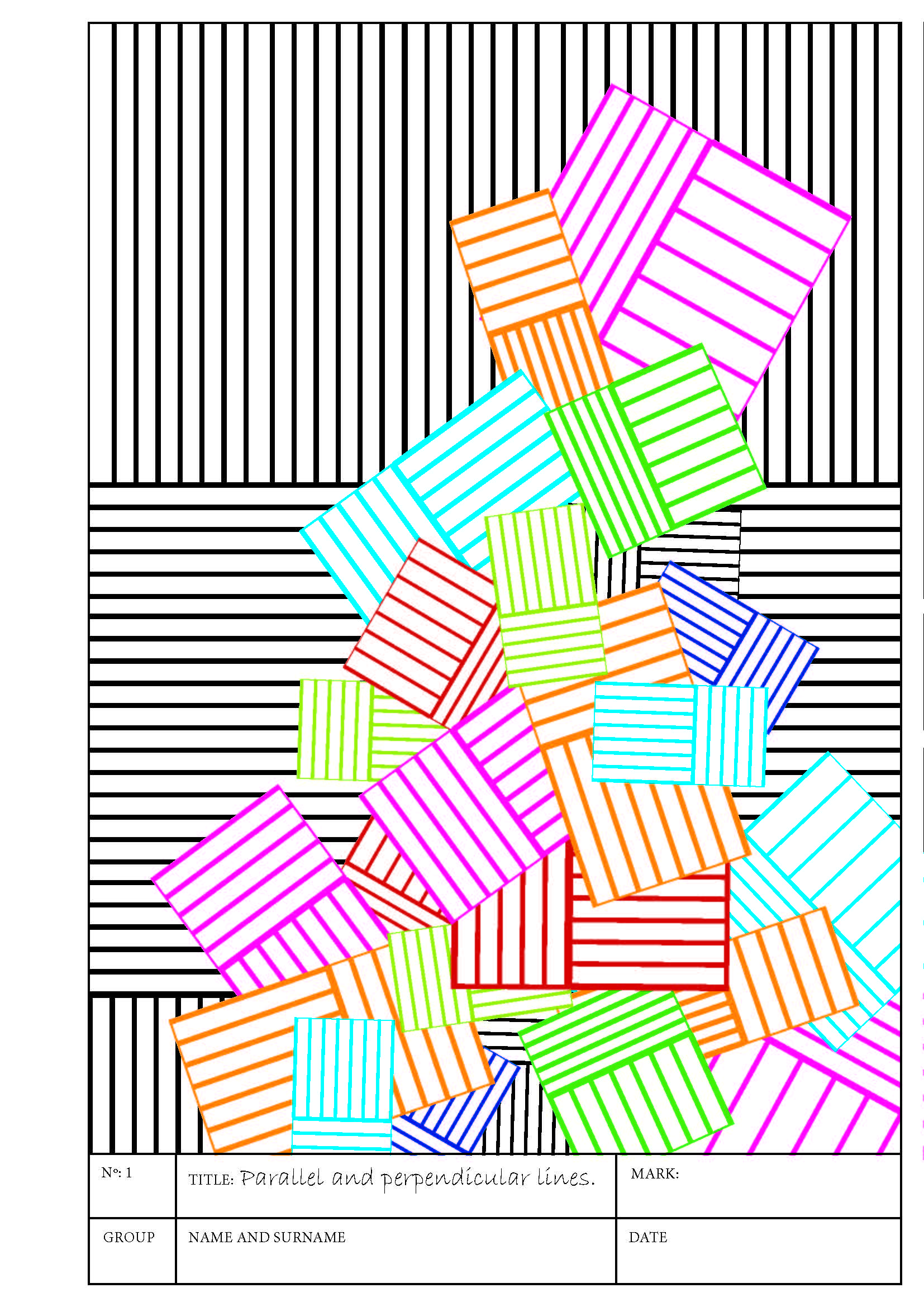 Sheet 1. Parallel and perpendicular lines. 1°ESO. | Dibujo Loranca